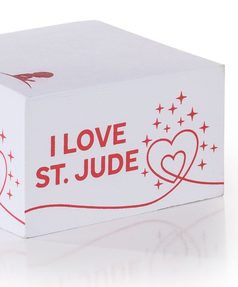 I Love St. Jude Hearts and Stars Note Cube